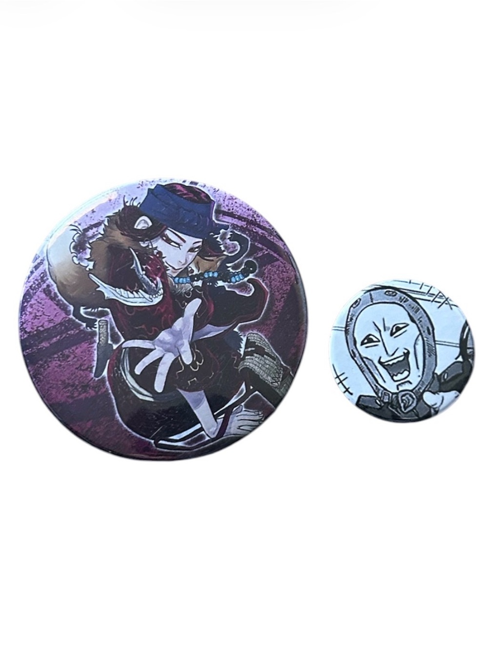 Golden Kamuy Inkarmat and Nikaidou Can Badges